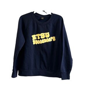 ETSU Buccaneers Navy Long Sleeve Sweatshirt. Size medium